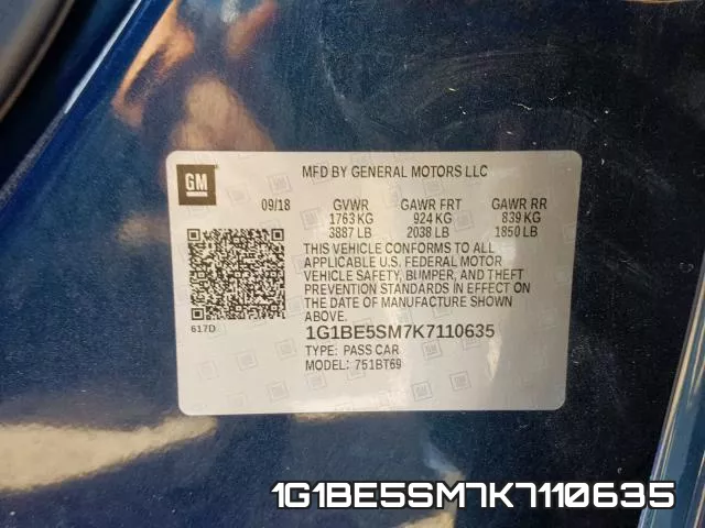 1G1BE5SM7K7110635 фото 2