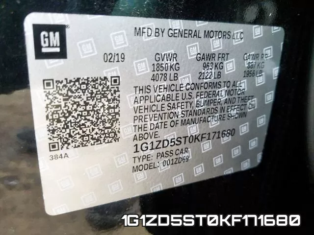 1G1ZD5ST0KF171680 фото 2