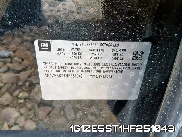 1G1ZE5ST1HF251043 фото 2