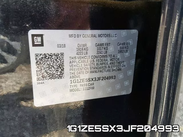 1G1ZE5SX3JF204993 фото 2