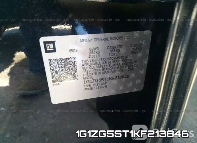 1G1ZG5ST1KF213846 фото 10