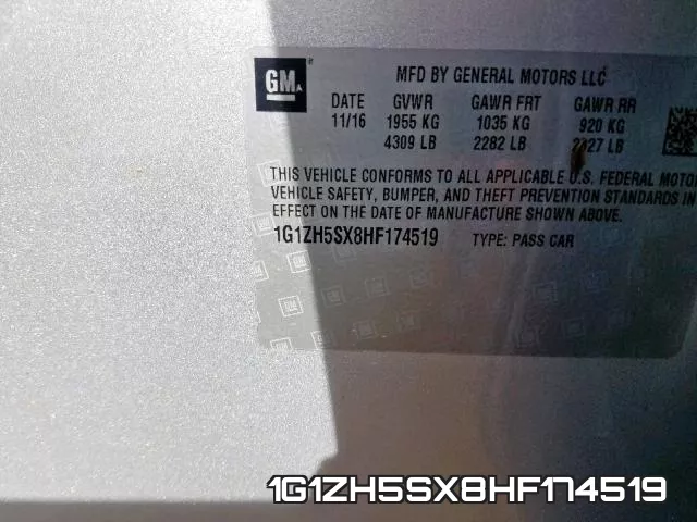 1G1ZH5SX8HF174519 фото 2