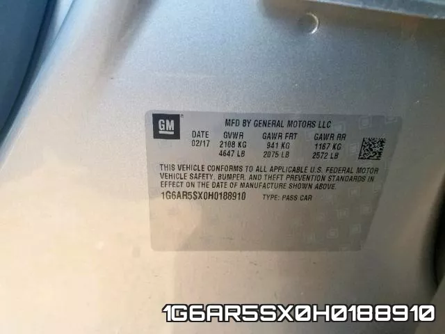 1G6AR5SX0H0188910 фото 2