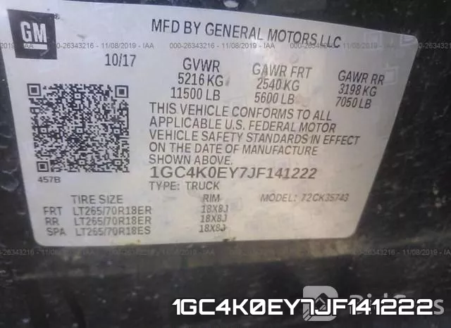 1GC4K0EY7JF141222 фото 9