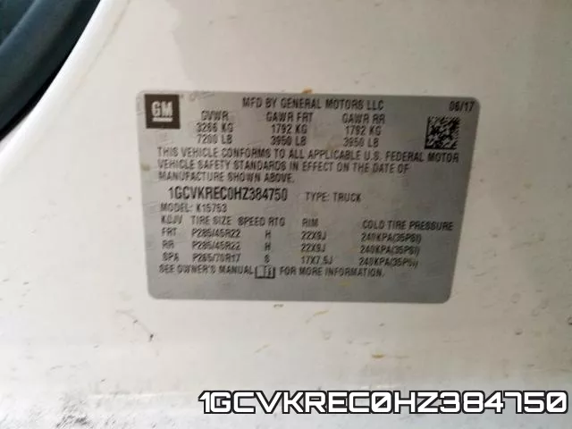 1GCVKREC0HZ384750 фото 2