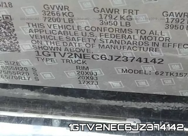 1GTV2NEC6JZ374142 фото 9