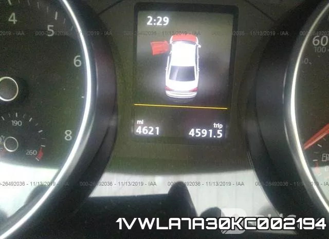 1VWLA7A30KC002194 фото 8