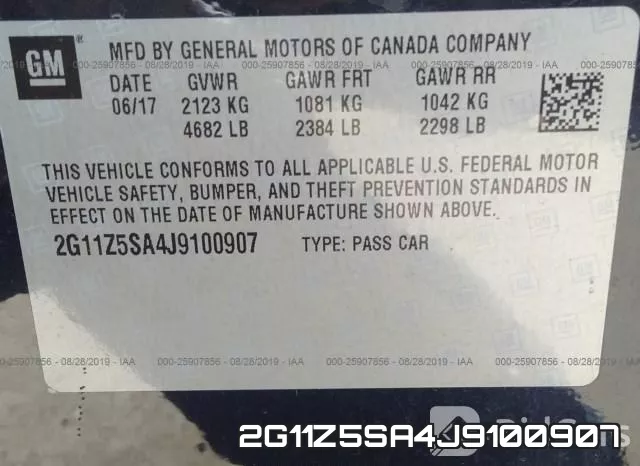 2G11Z5SA4J9100907 фото 8