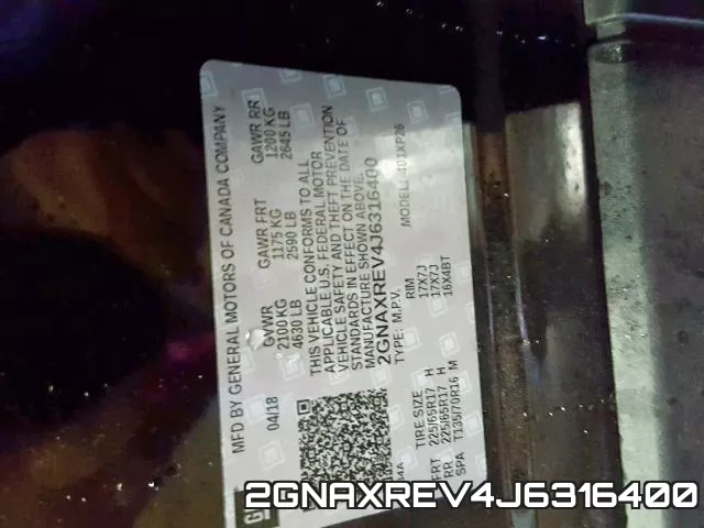 2GNAXREV4J6316400 фото 2