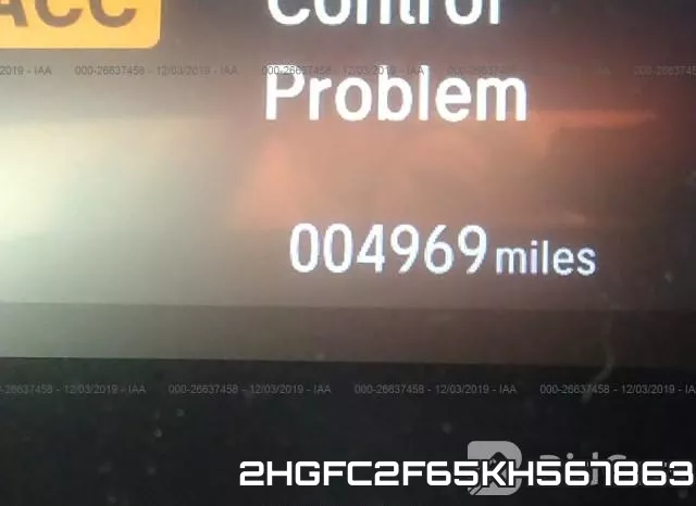 2HGFC2F65KH567863 фото 6