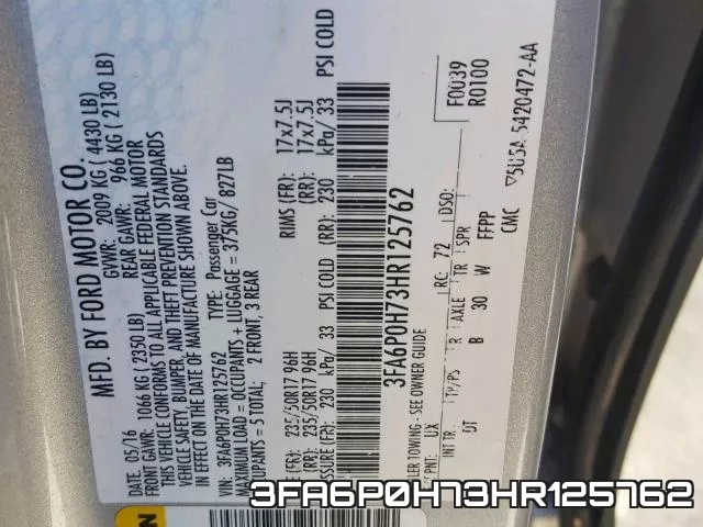3FA6P0H73HR125762 фото 2