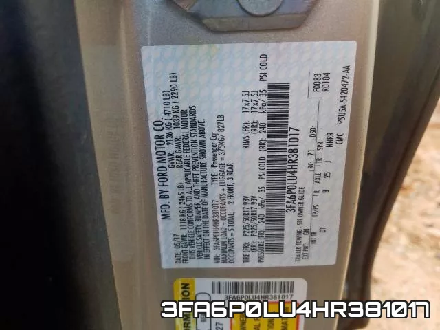 3FA6P0LU4HR381017 фото 2