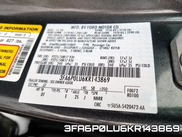 3FA6P0LU6KR143869 фото 2