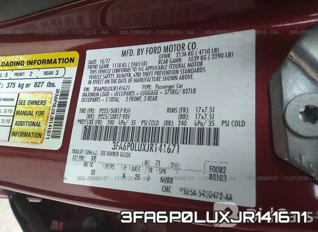 3FA6P0LUXJR141671 фото 10