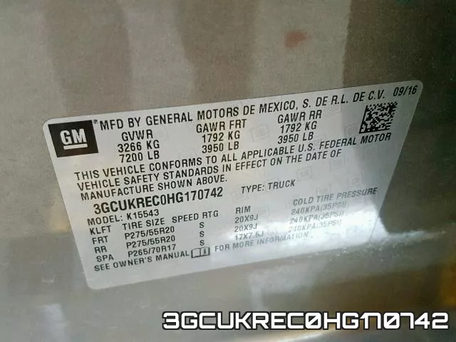 3GCUKREC0HG170742 фото 2