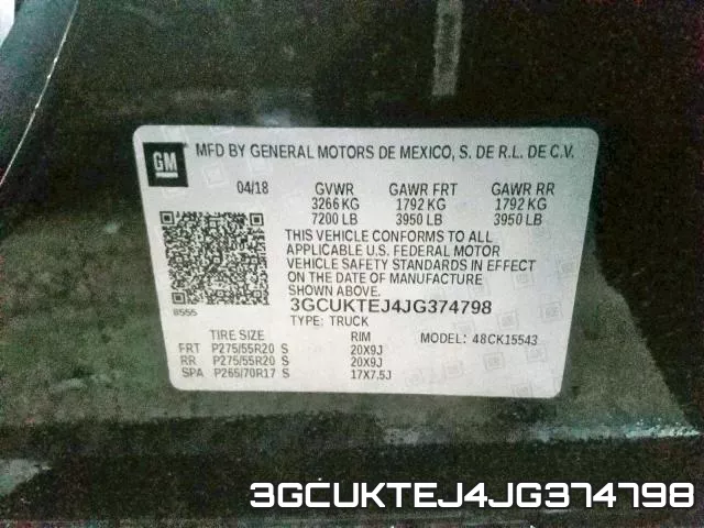3GCUKTEJ4JG374798 фото 2