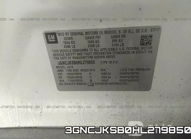 3GNCJKSB0HL279850 фото 4
