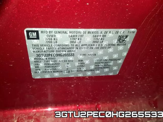 3GTU2PEC0HG265533 фото 2