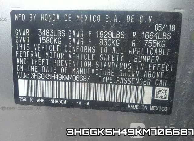 3HGGK5H49KM706687 фото 7