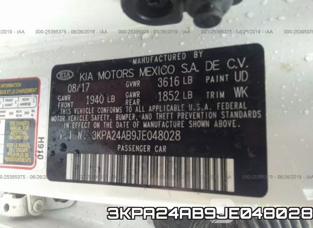 3KPA24AB9JE048028 фото 10