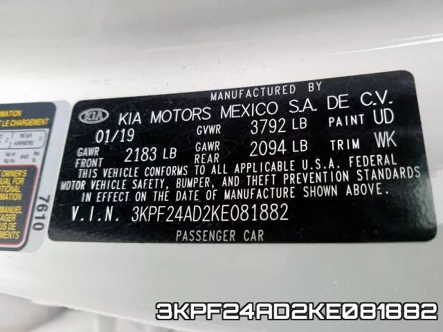 3KPF24AD2KE081882 фото 2
