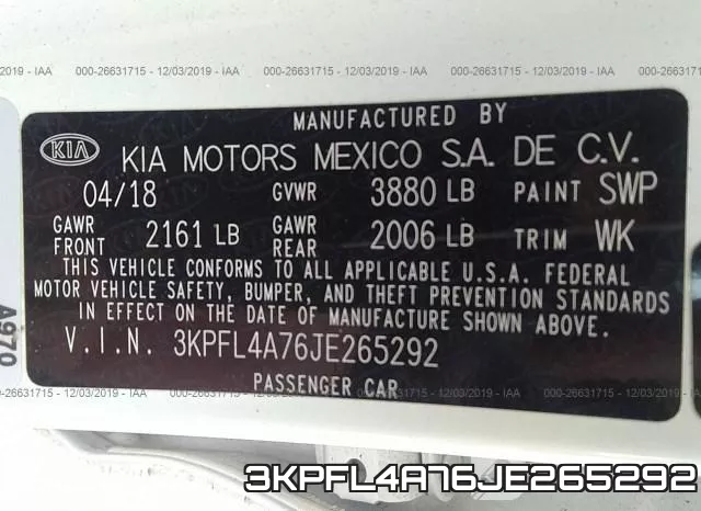 3KPFL4A76JE265292 фото 10