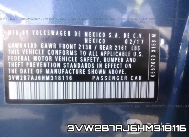 3VW2B7AJ6HM318116 фото 10