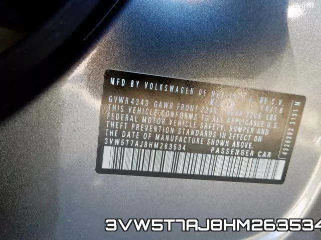 3VW5T7AJ8HM263534 фото 2