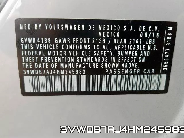 3VWDB7AJ4HM245983 фото 2