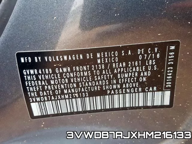 3VWDB7AJXHM216133 фото 2