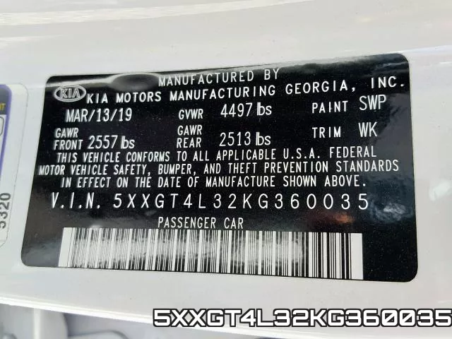 5XXGT4L32KG360035 фото 2