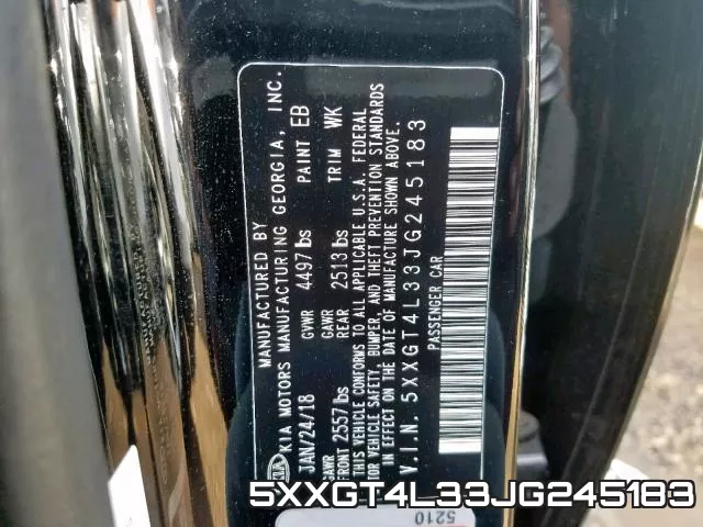 5XXGT4L33JG245183 фото 2