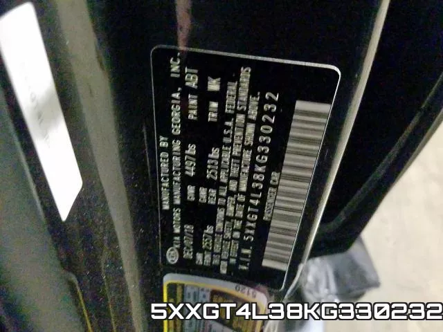 5XXGT4L38KG330232 фото 2
