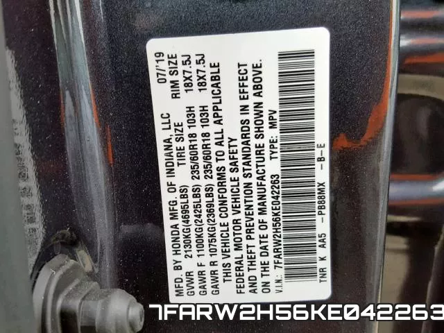 7FARW2H56KE042263 фото 2