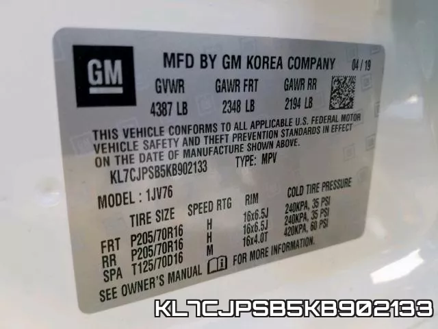 KL7CJPSB5KB902133 фото 2