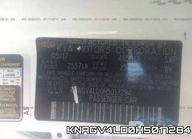 KNAGV4LD0H5017284 фото 10
