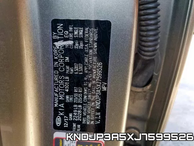 KNDJP3A5XJ7599526 фото 2