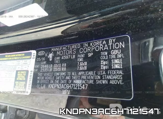 KNDPN3AC6H7121547 фото 10