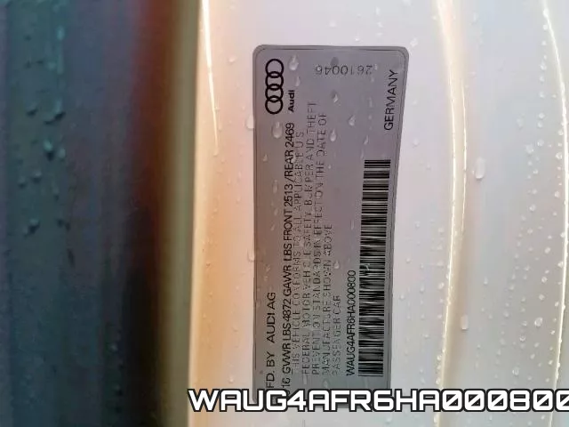 WAUG4AFR6HA000800 фото 2