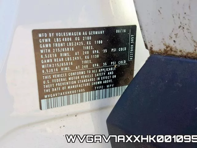 WVGAV7AXXHK001095 фото 2