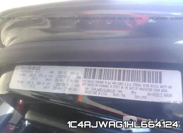1C4AJWAG1HL664124 фото 10