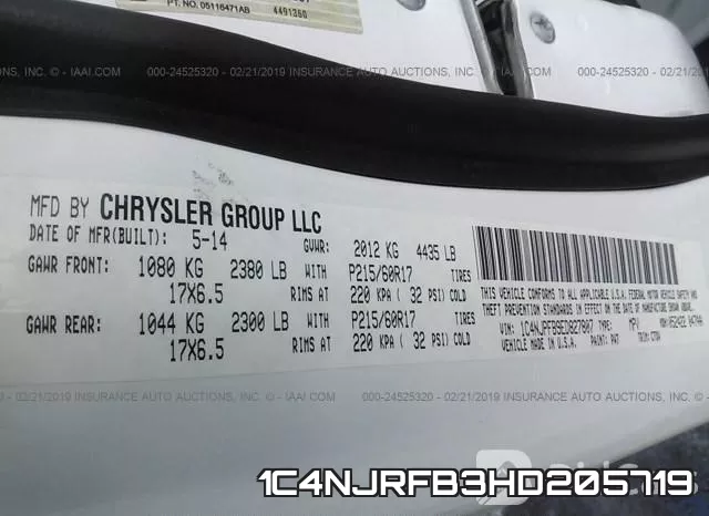1C4NJRFB3HD205719 фото 10