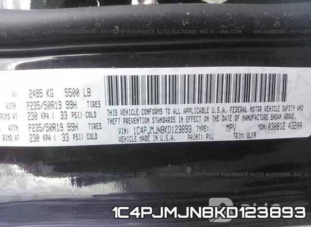 1C4PJMJN8KD123893 фото 9
