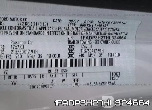 1FADP3H27HL324664 фото 10