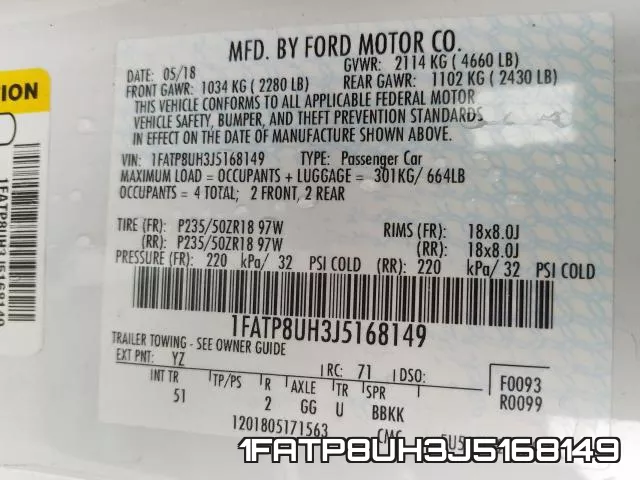1FATP8UH3J5168149 фото 2