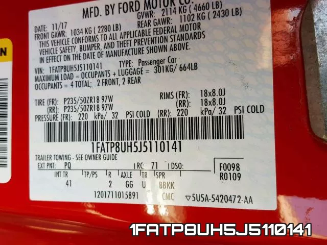 1FATP8UH5J5110141 фото 2