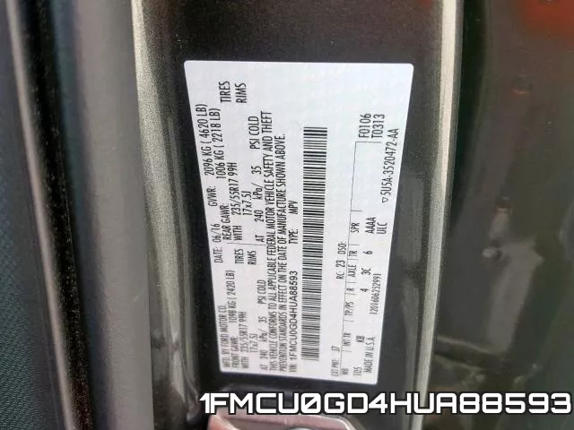 1FMCU0GD4HUA88593 фото 2