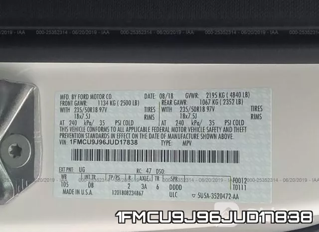 1FMCU9J96JUD17838 фото 10