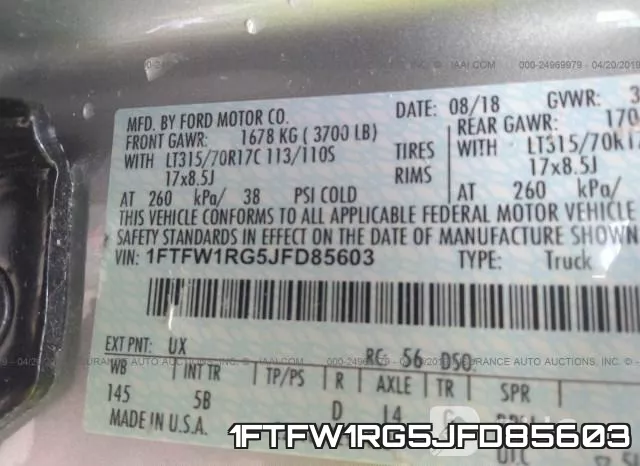 1FTFW1RG5JFD85603 фото 10