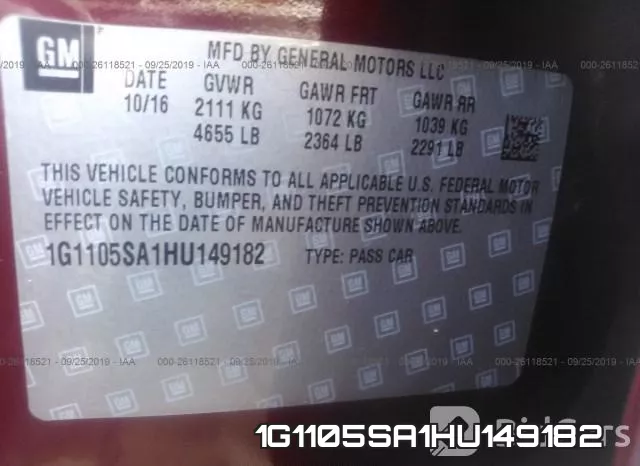 1G1105SA1HU149182 фото 10